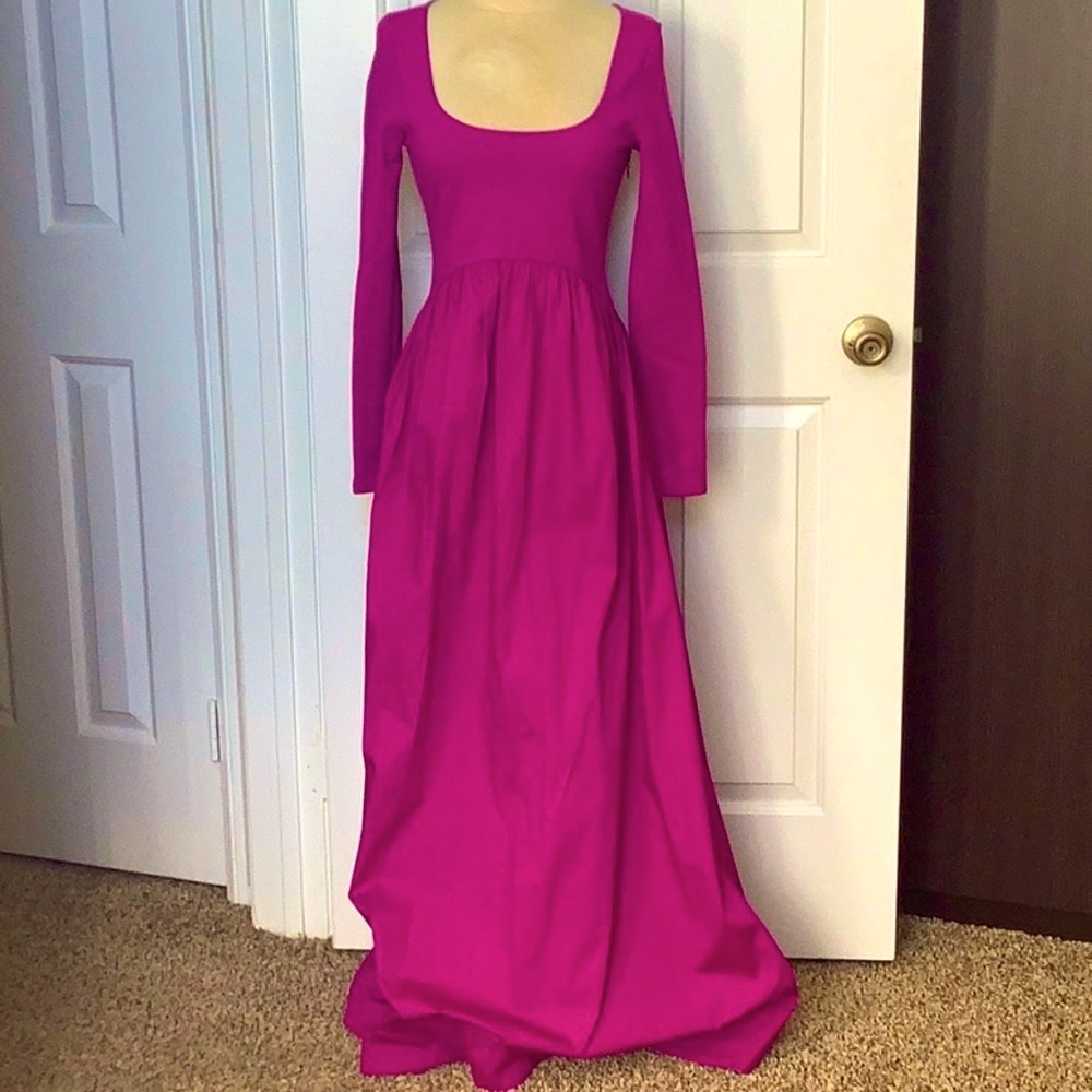 STAUD magenta maxi dress. Size S. NWOT